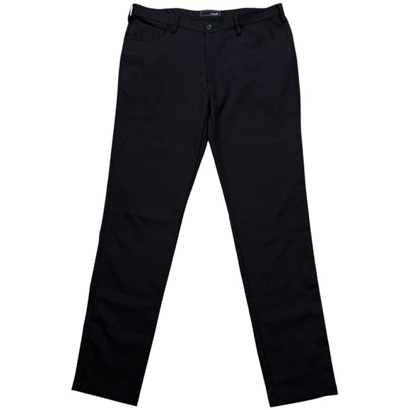 OOBE Men's Black Dress Pants 38x36 Straight Leg Performance Fabric Work Slacks - Picture 1 of 12